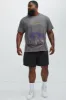 Dirty Dye Mesh Short - Grey sold by Fashion Nova
