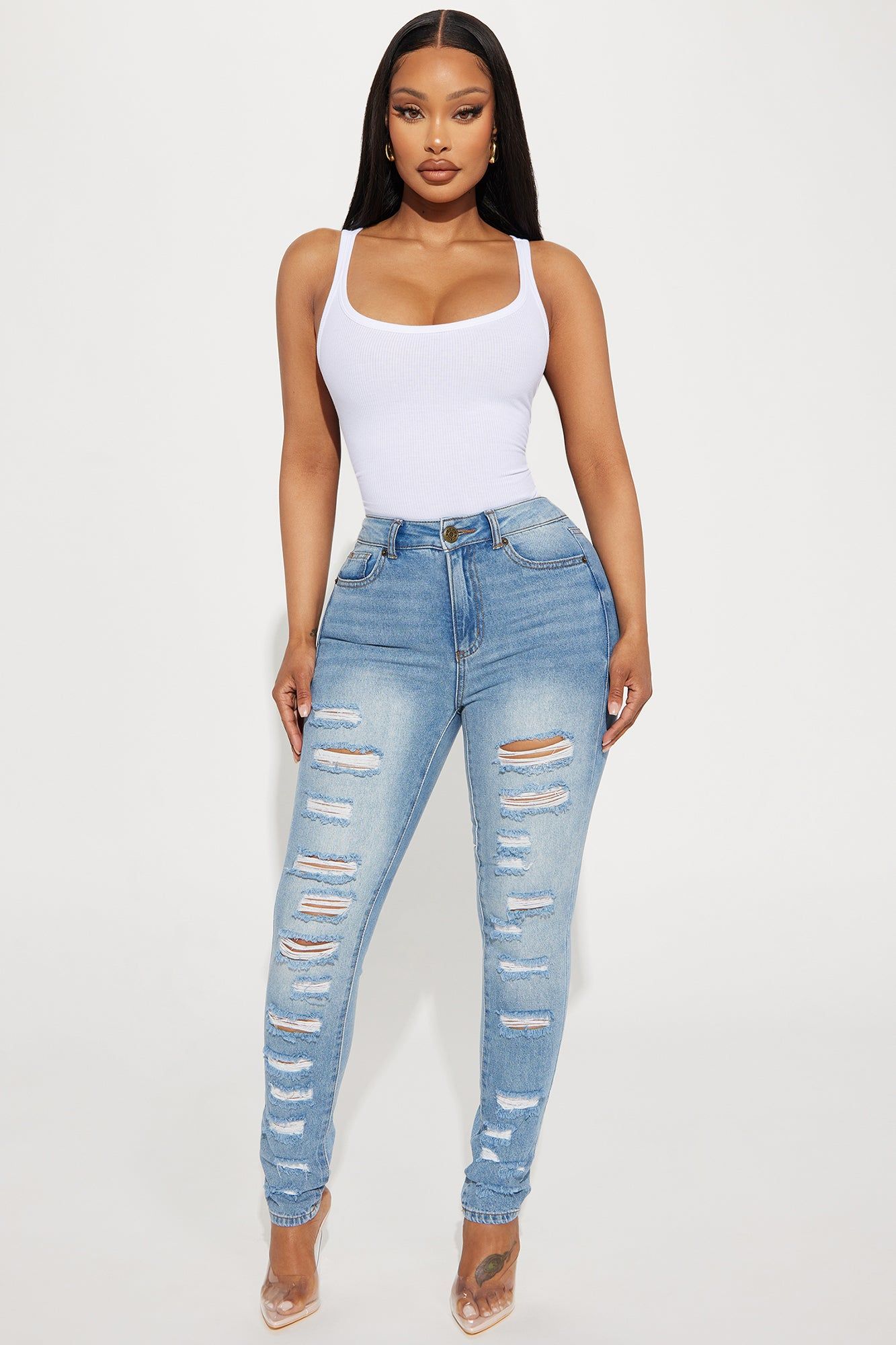 Desiree Scoop Neck Bodysuit - White sold by Fashion Nova product image thumbnail 2