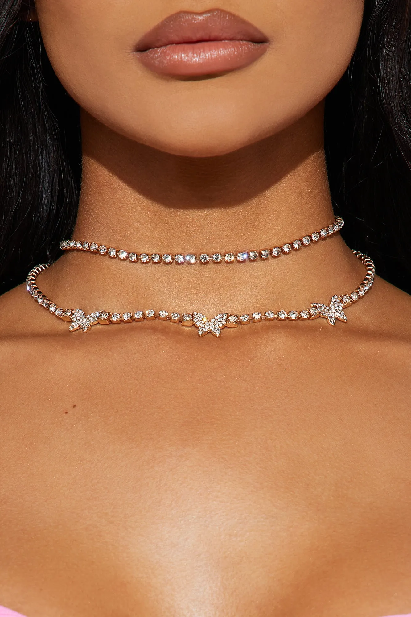 Dazzle-Fly Necklace - Gold sold by Fashion Nova