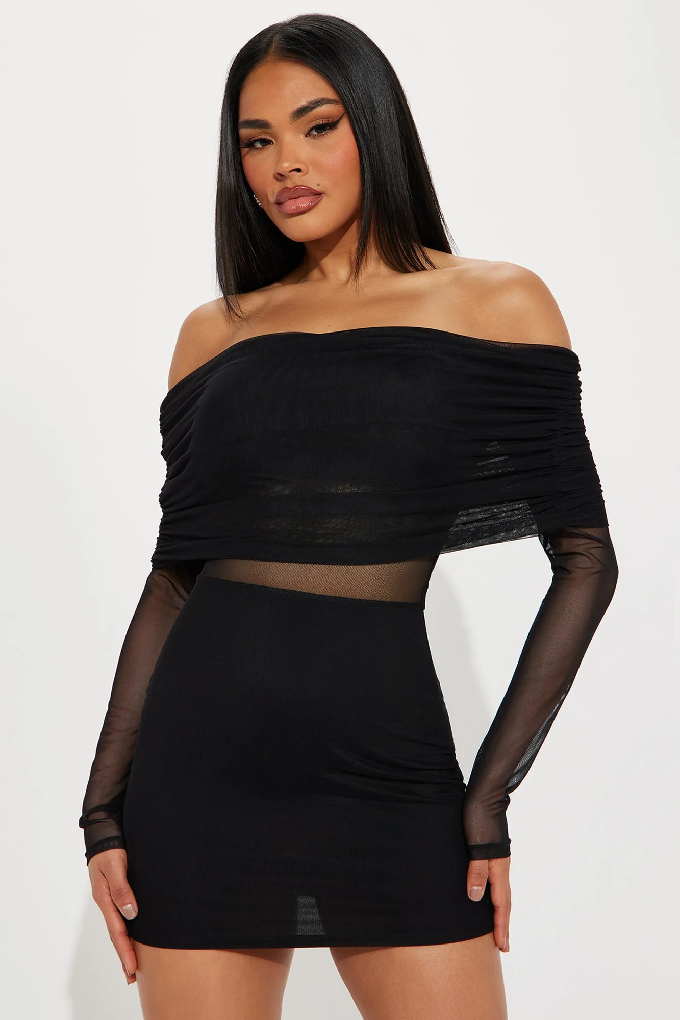 Raveena Mesh Mini Dress - Black sold by Fashion Nova product image thumbnail 2