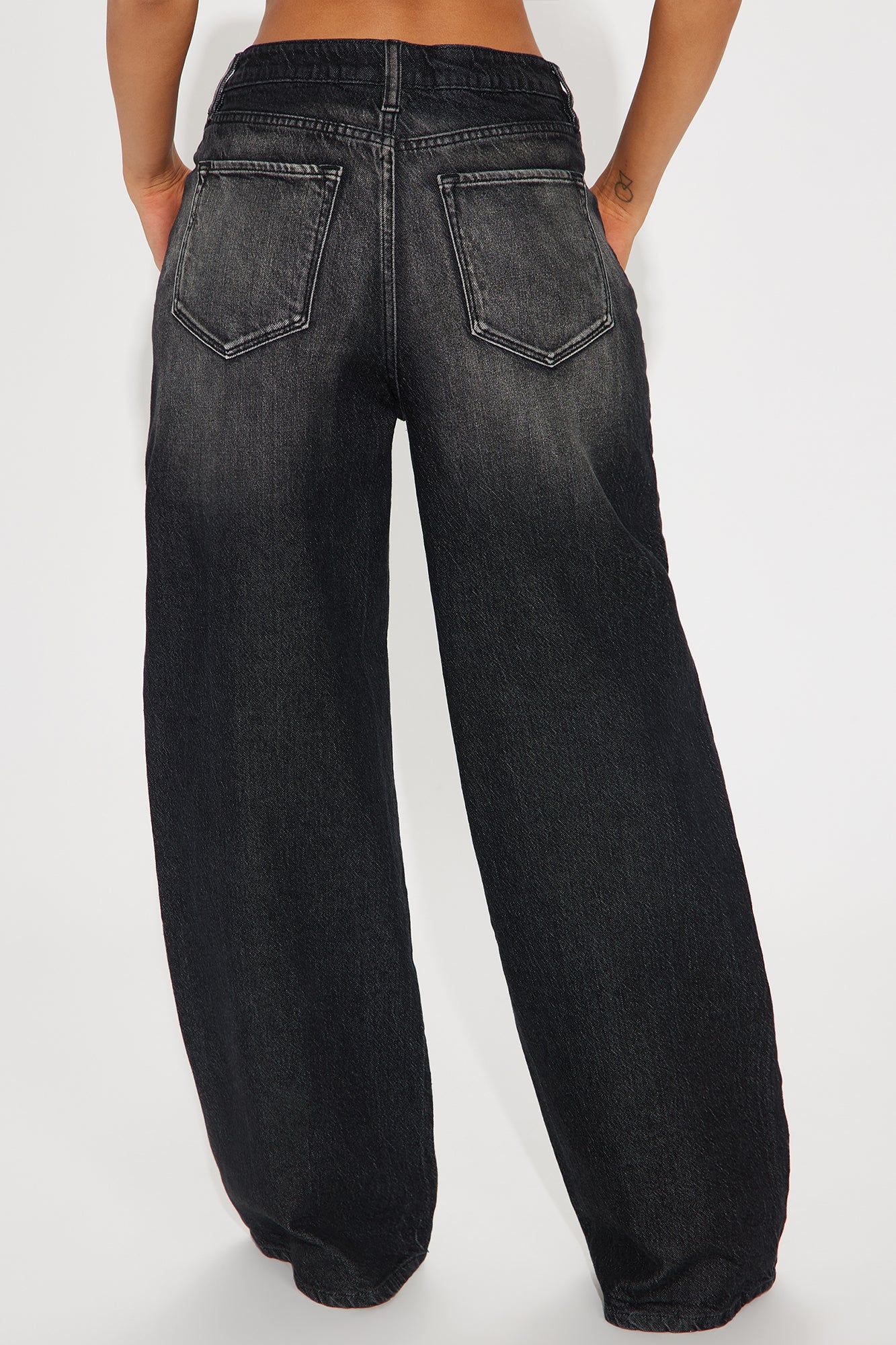 Fuel To The Flame Stretch Baggy Jeans - Black Wash sold by Fashion Nova product image thumbnail 3