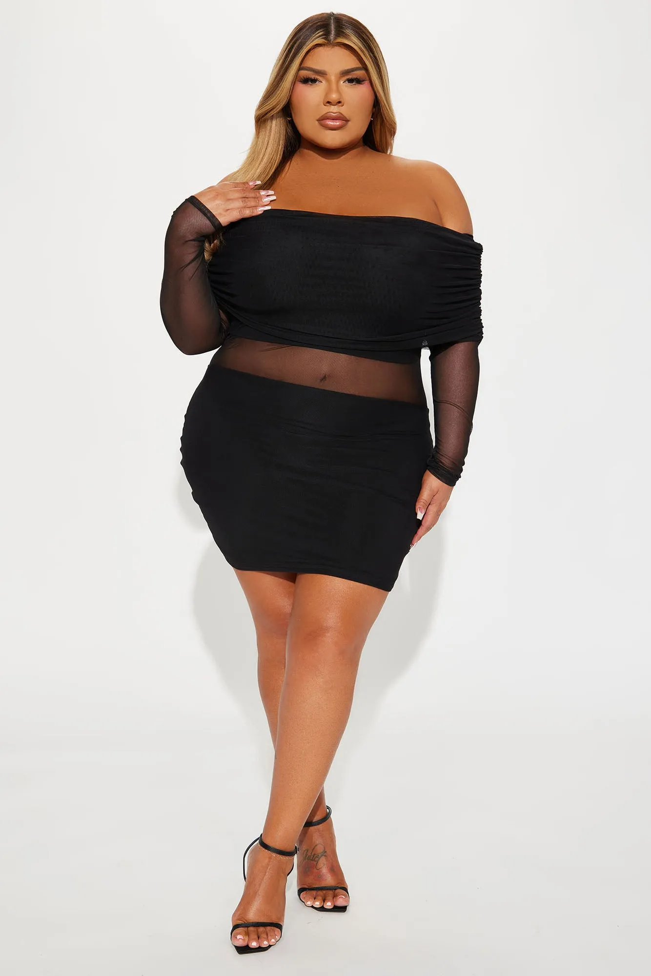 Raveena Mesh Mini Dress - Black sold by Fashion Nova product image thumbnail 4