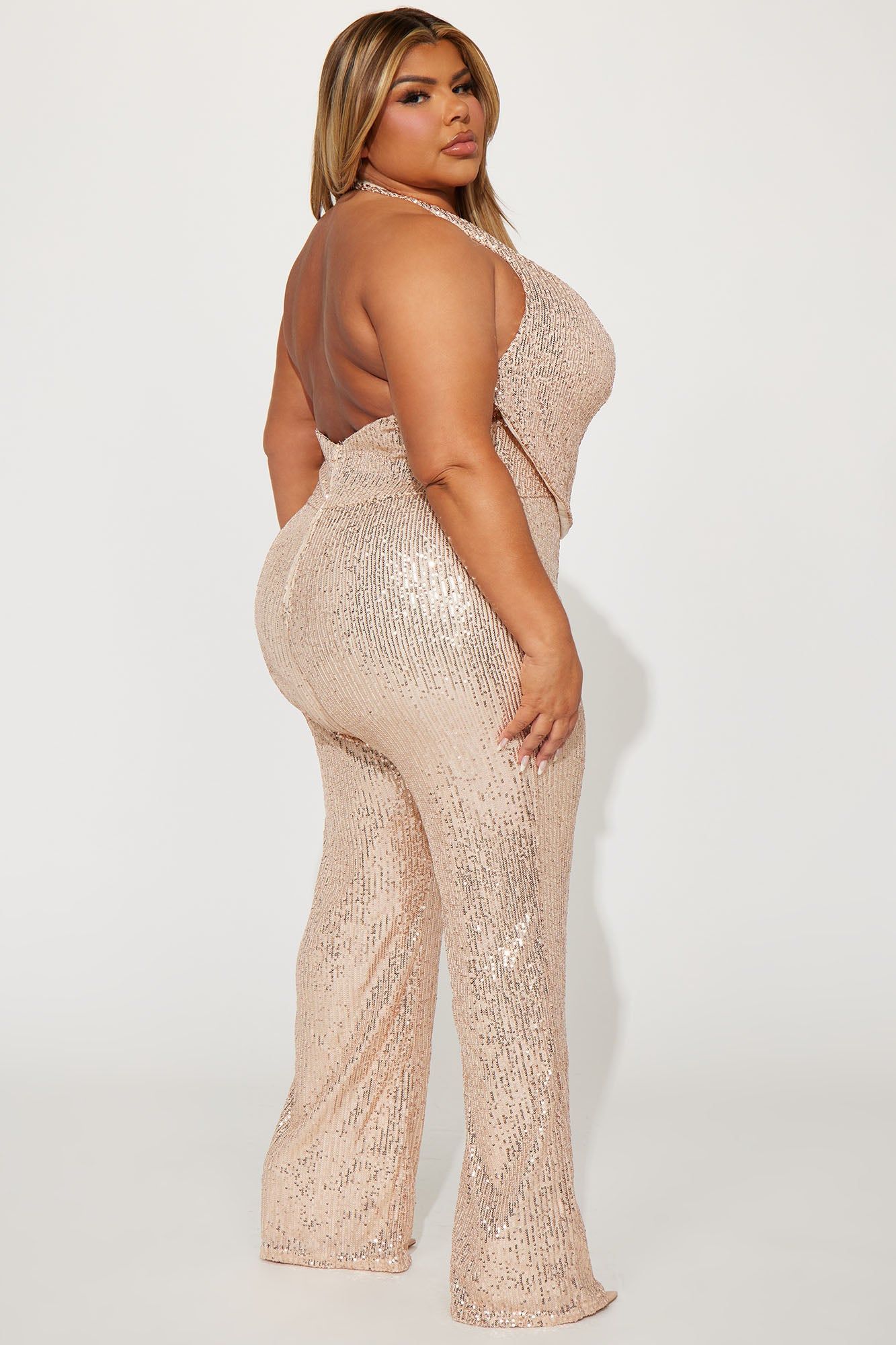 Always Glam Sequin Jumpsuit - Champagne sold by Fashion Nova product image thumbnail 3