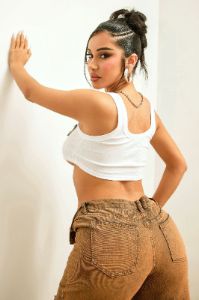 Aquarius Energy Denim Patch Tank Top - White sold by Fashion Nova