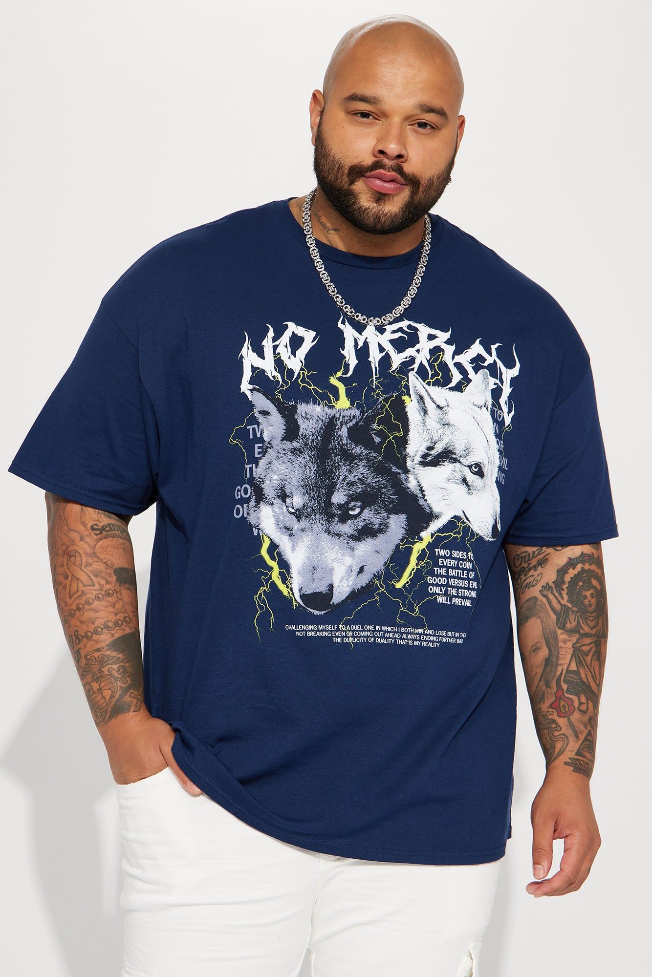 The Duel Short Sleeve Tee - Navy sold by Fashion Nova product image thumbnail 2