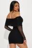 Raveena Mesh Mini Dress - Black sold by Fashion Nova