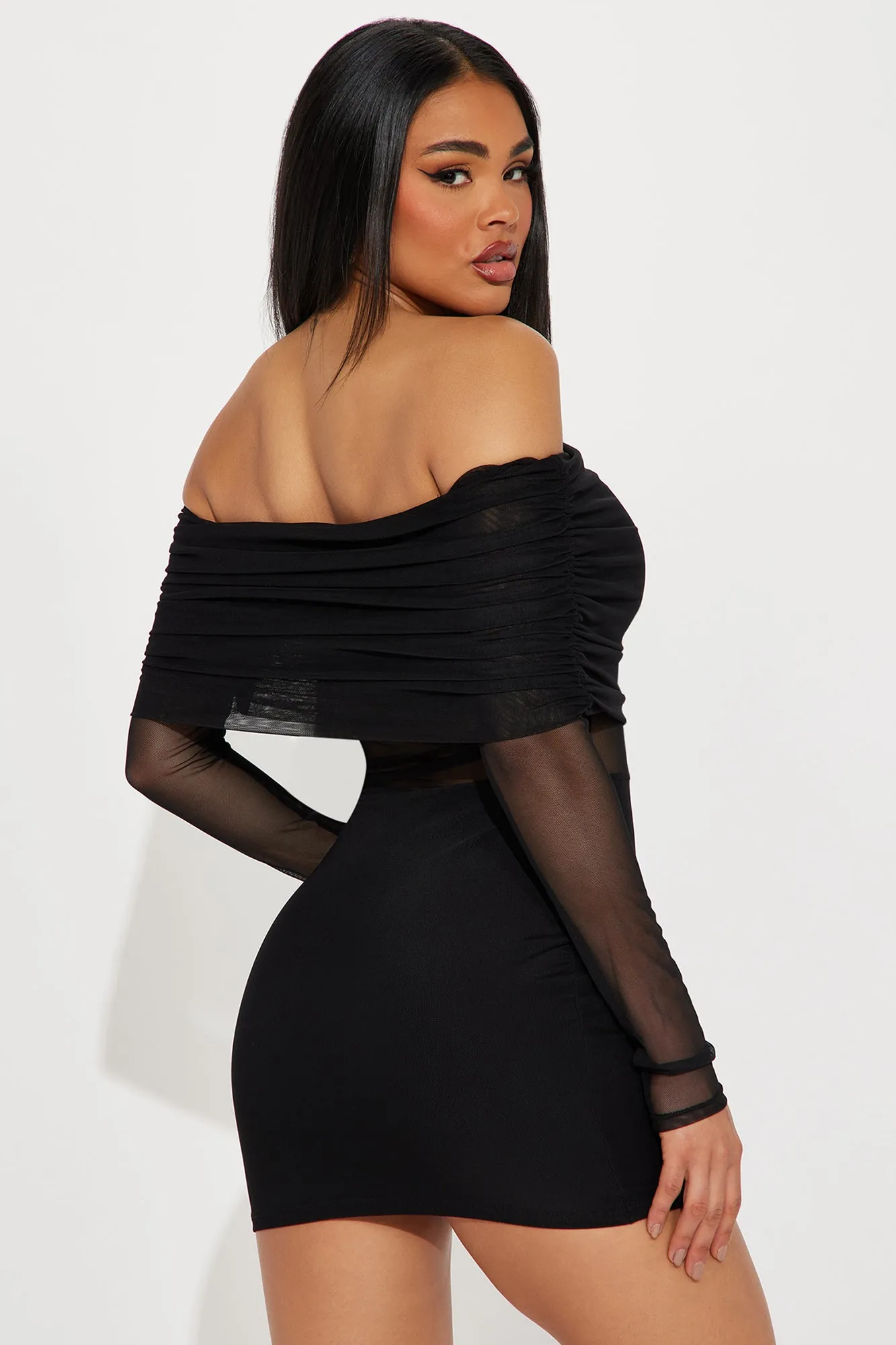 Raveena Mesh Mini Dress - Black sold by Fashion Nova product image thumbnail 3