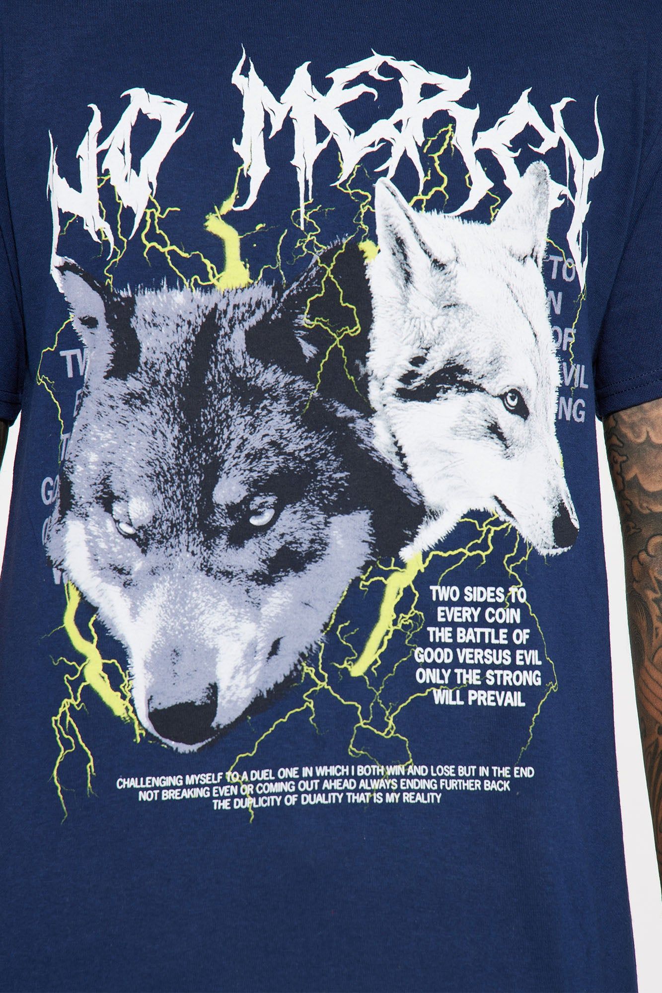 The Duel Short Sleeve Tee - Navy sold by Fashion Nova product image thumbnail 4