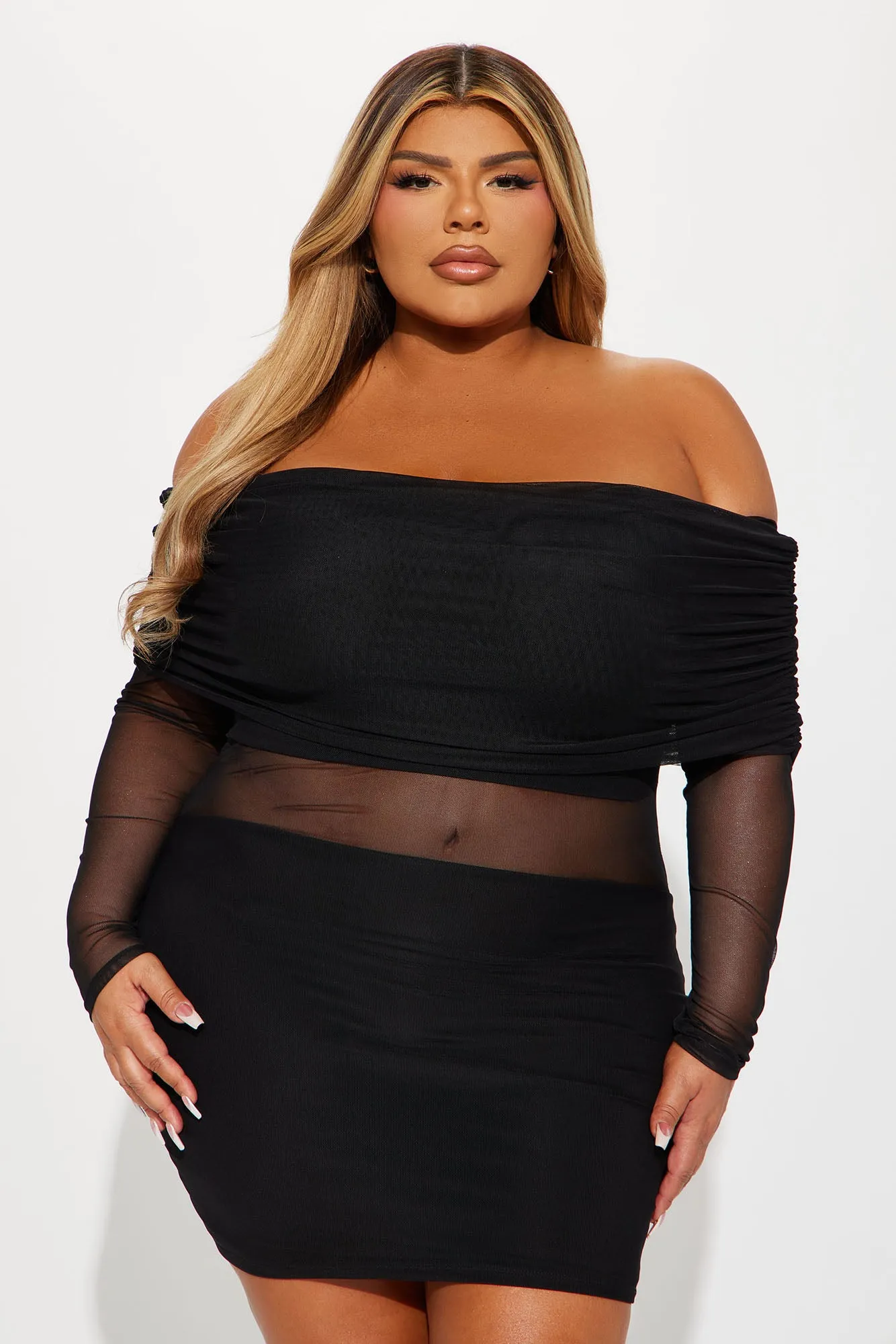 Raveena Mesh Mini Dress - Black sold by Fashion Nova product image thumbnail 5