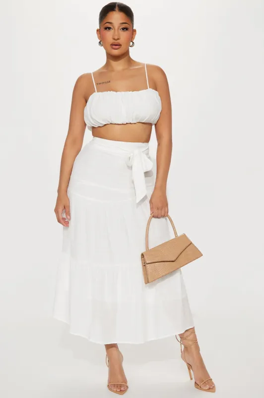 Next Location Skirt Set - Off White sold by Fashion Nova