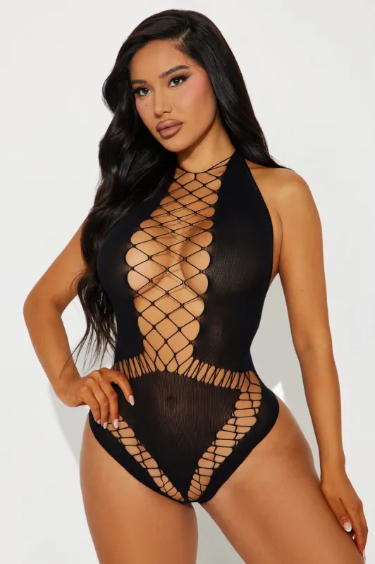 Your Dreamgirl Bodystocking Teddy - Black sold by Fashion Nova