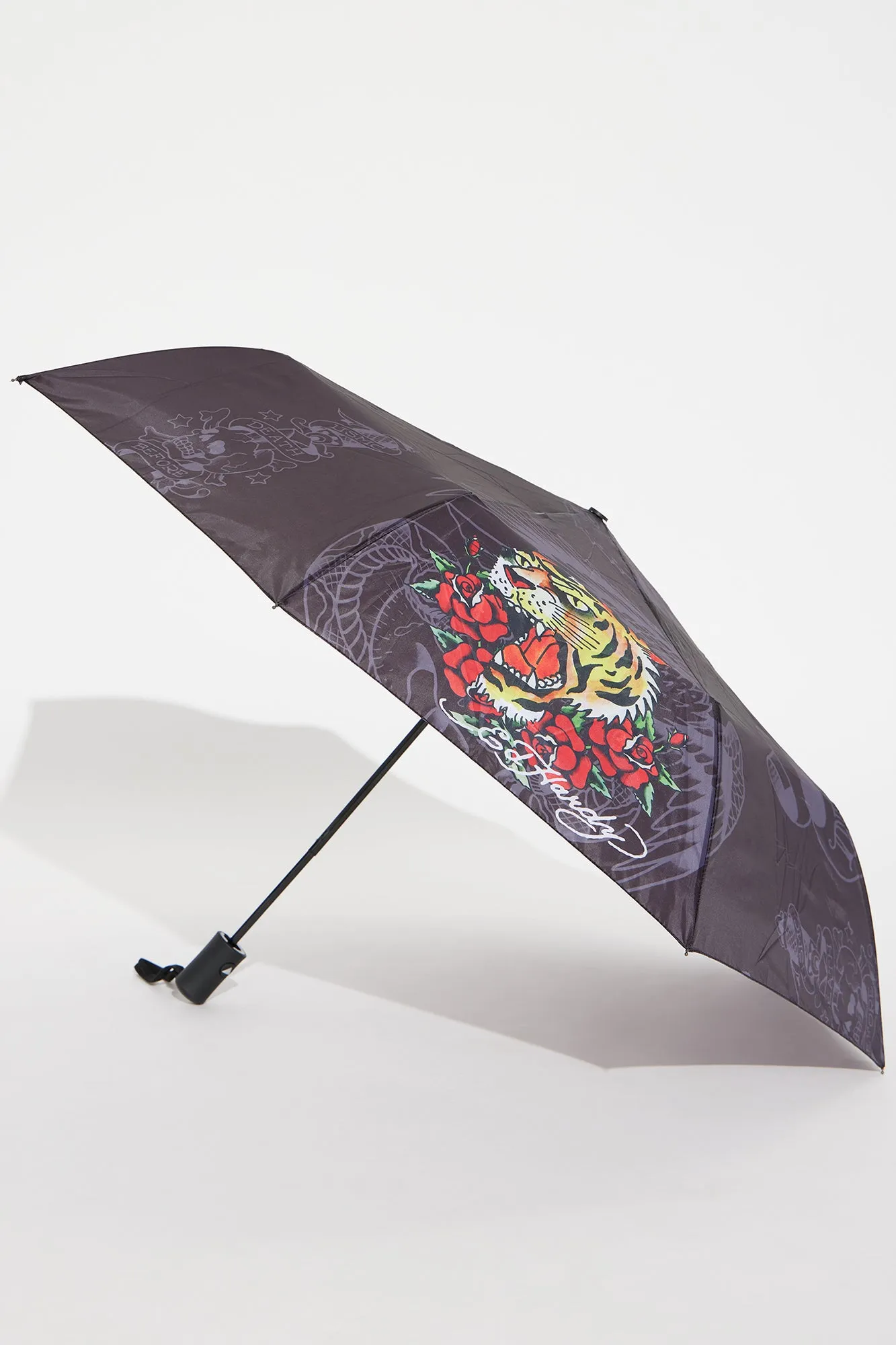 Lover And A Fighter Ed Hardy Umbrella - Black sold by Fashion Nova product image thumbnail 5