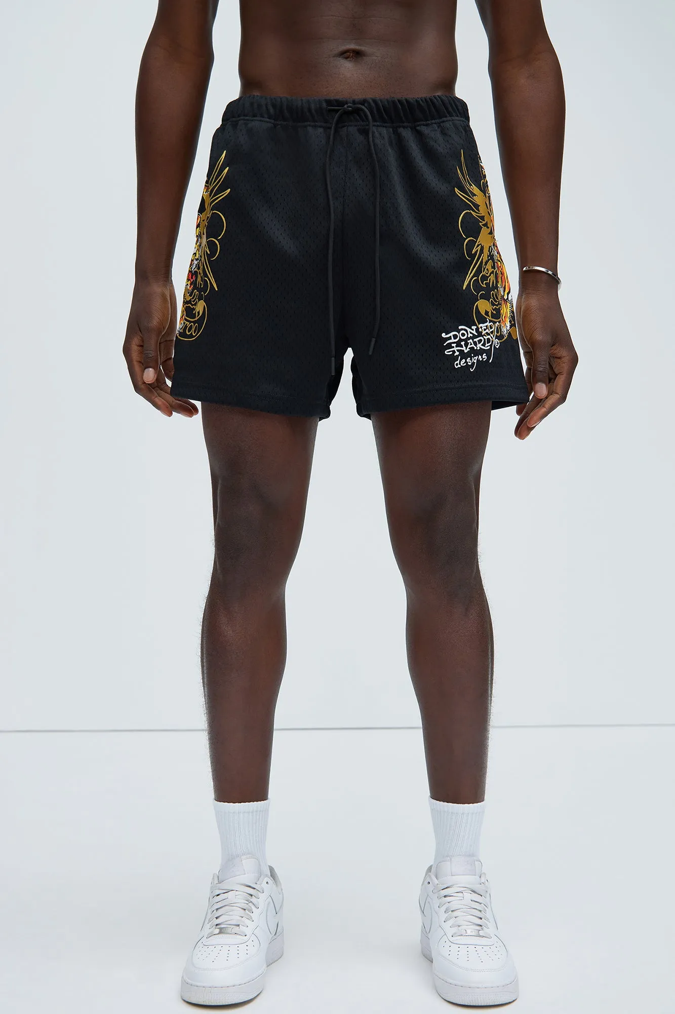 Ed Hardy Crawling Tiger Mesh Shorts - Black/combo sold by Fashion Nova product image thumbnail 5