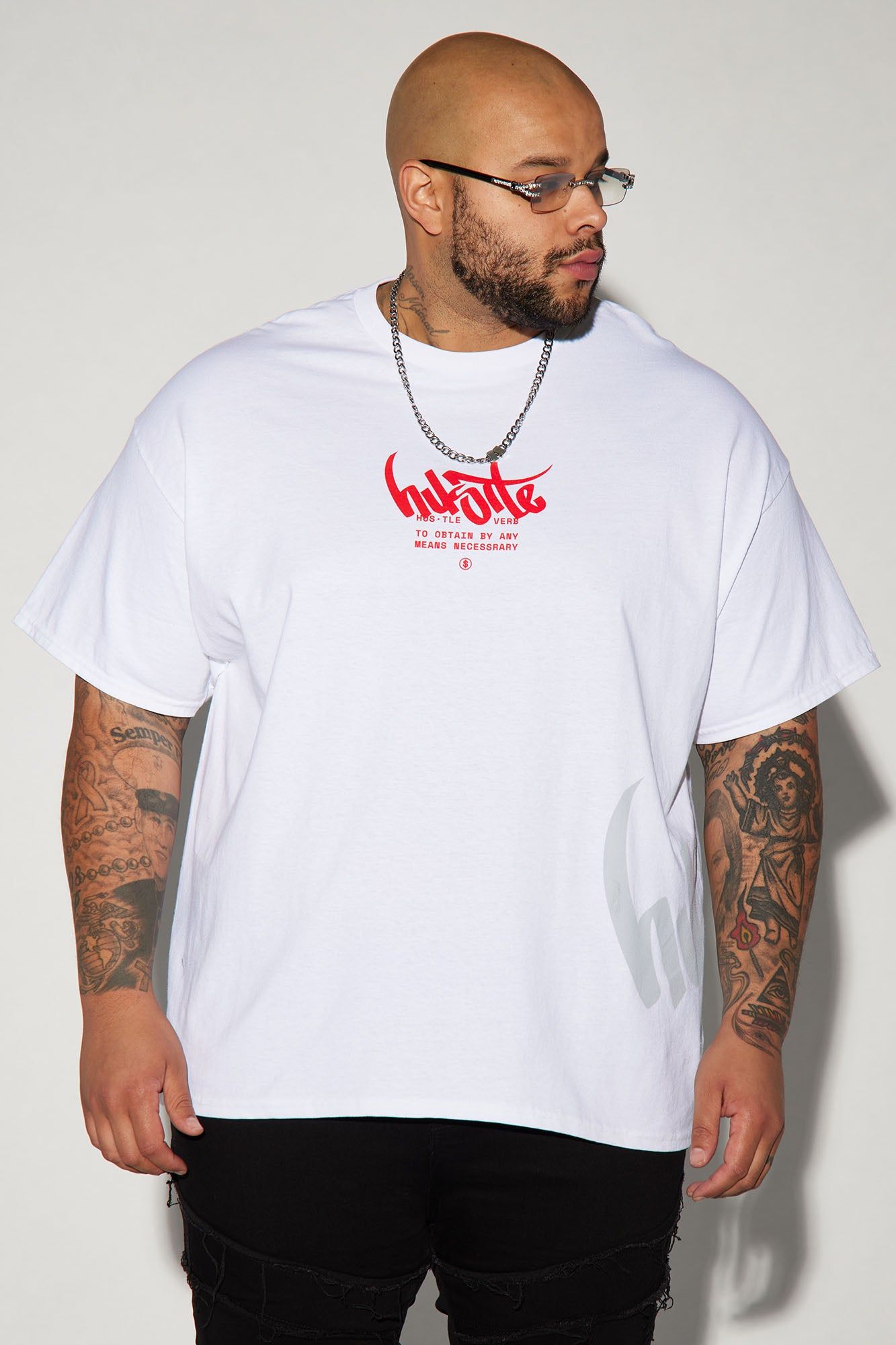 Hustle Tag Short Sleeve Tee - White sold by Fashion Nova product image thumbnail 5