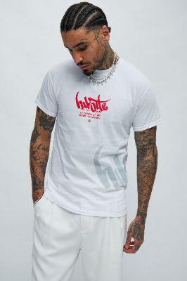 Hustle Tag Short Sleeve Tee - White sold by Fashion Nova