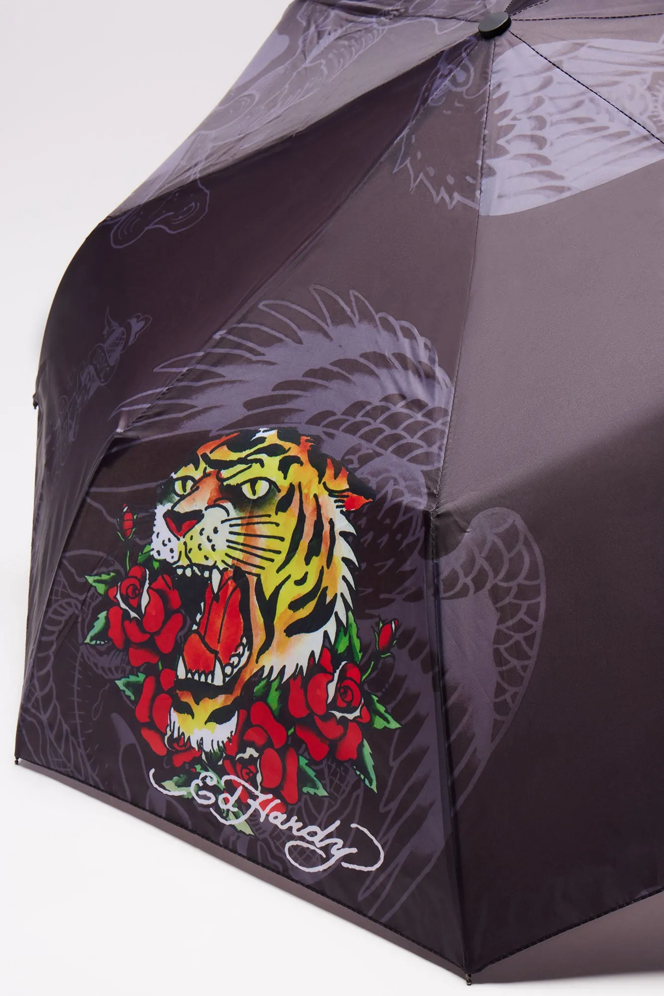 Lover And A Fighter Ed Hardy Umbrella - Black sold by Fashion Nova product image thumbnail 3