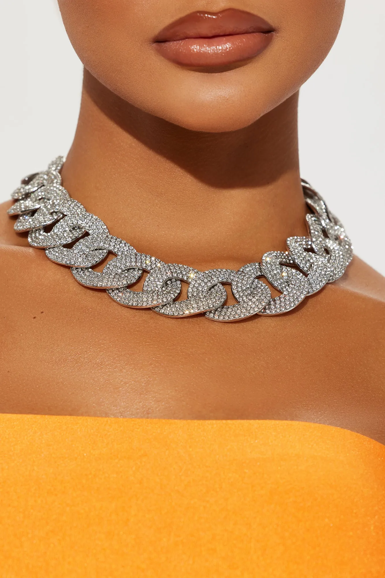 Love Being Center Of Attention Necklace - Silver sold by Fashion Nova