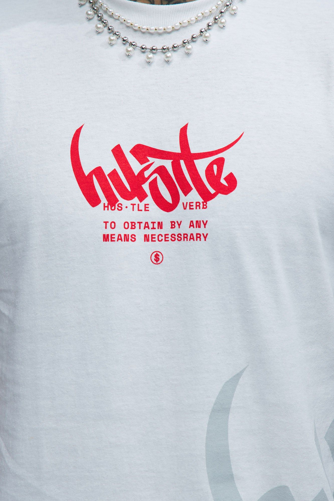 Hustle Tag Short Sleeve Tee - White sold by Fashion Nova product image thumbnail 3