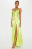 Big Entrance Satin Gown - Lime sold by Fashion Nova