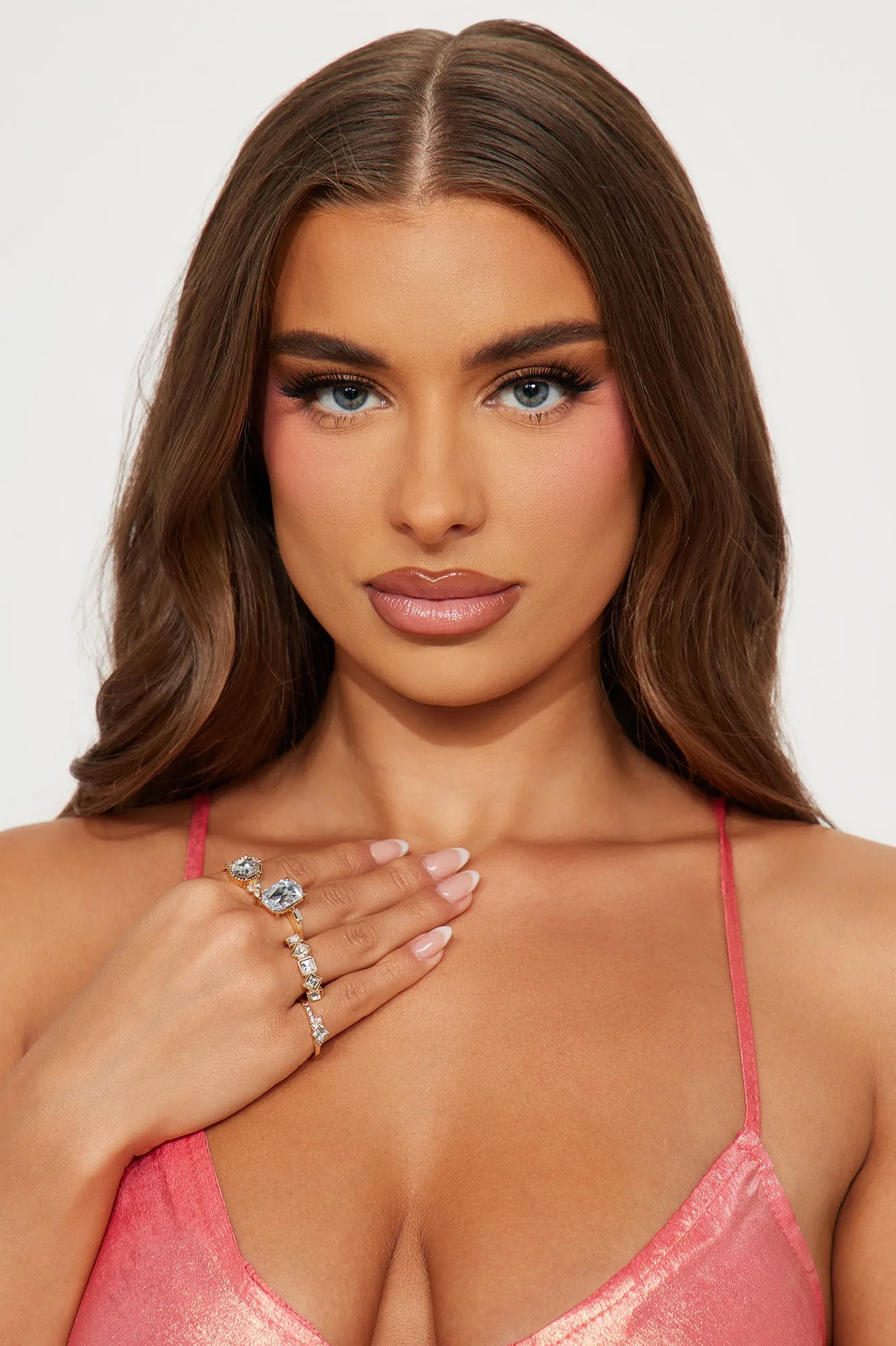 For Ever 4 Piece Ring Set - Gold/Clear sold by Fashion Nova product image thumbnail 2