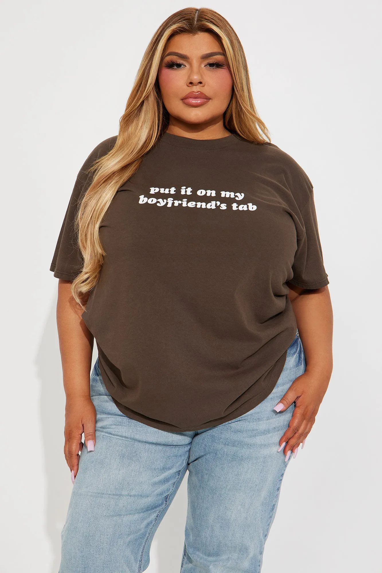 Put It On My Boyfriends Tab Washed Tee - Olive sold by Fashion Nova product image thumbnail 4