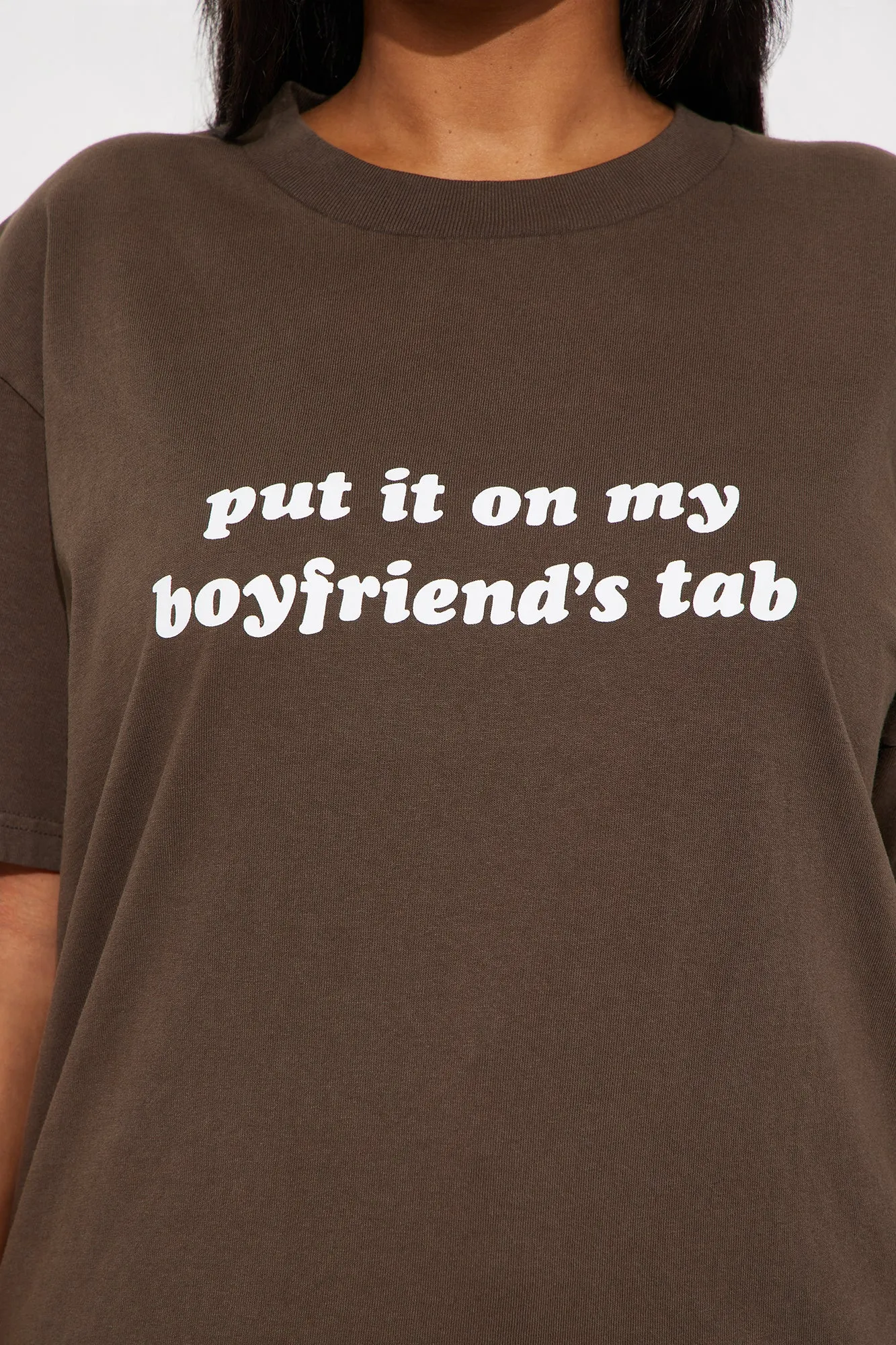 Put It On My Boyfriends Tab Washed Tee - Olive sold by Fashion Nova product image thumbnail 3