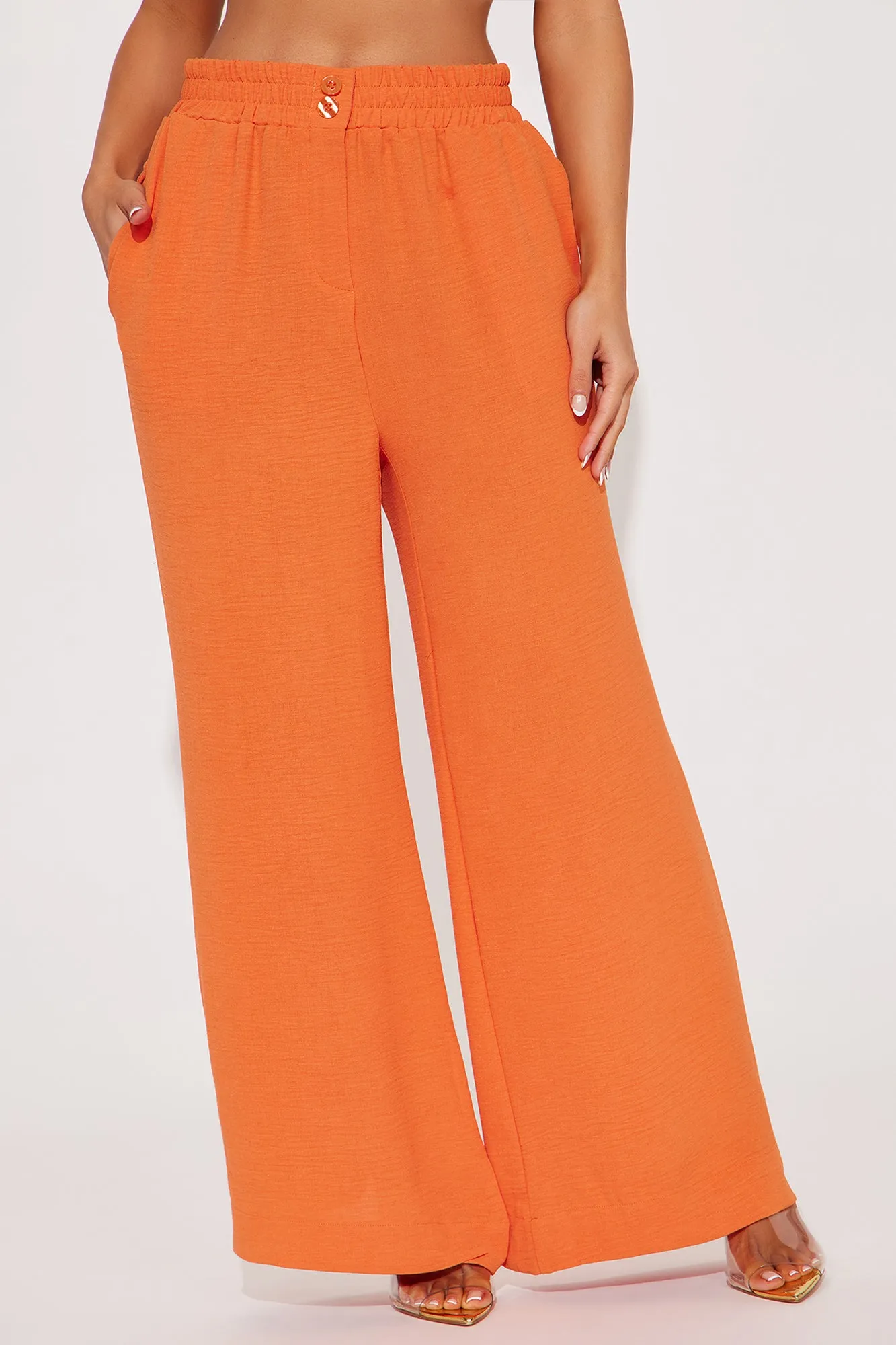 Kathryn Wide Leg Pull On Pant - Orange sold by Fashion Nova product image thumbnail 2