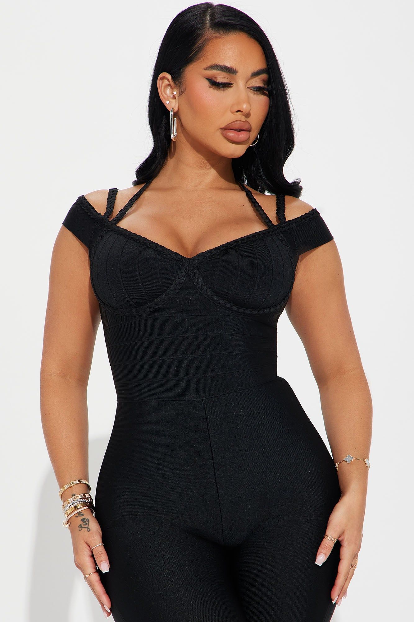 Coming Back Bandage Jumpsuit - Black sold by Fashion Nova product image thumbnail 2