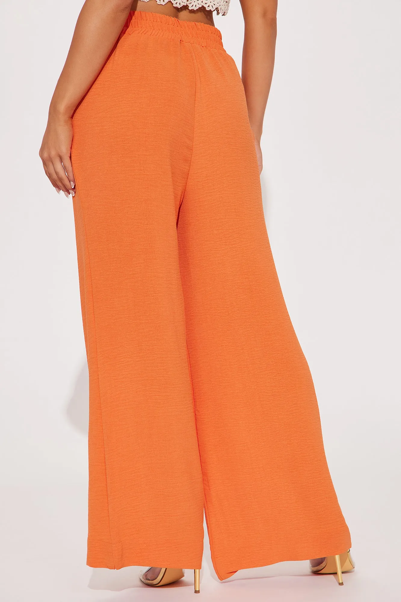Kathryn Wide Leg Pull On Pant - Orange sold by Fashion Nova product image thumbnail 3