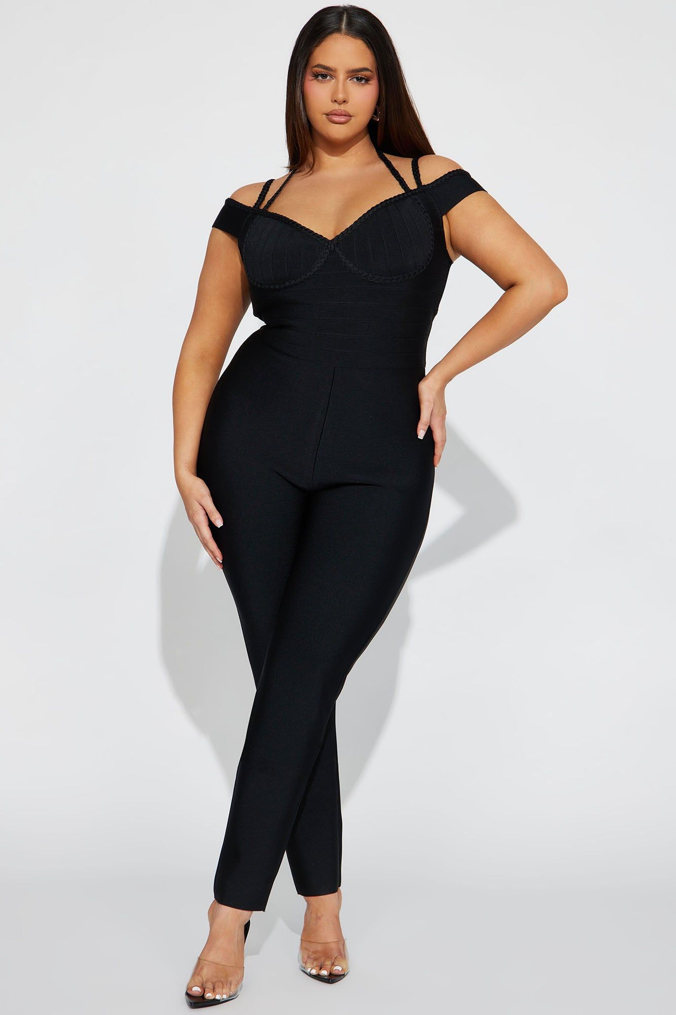 Coming Back Bandage Jumpsuit - Black sold by Fashion Nova product image thumbnail 4