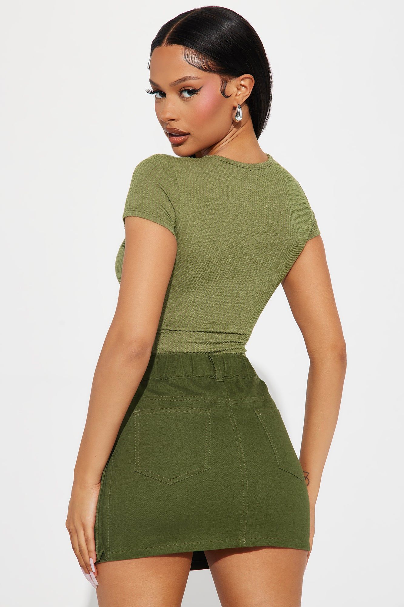 Claudia Cut Out Bodysuit - Olive sold by Fashion Nova product image thumbnail 4