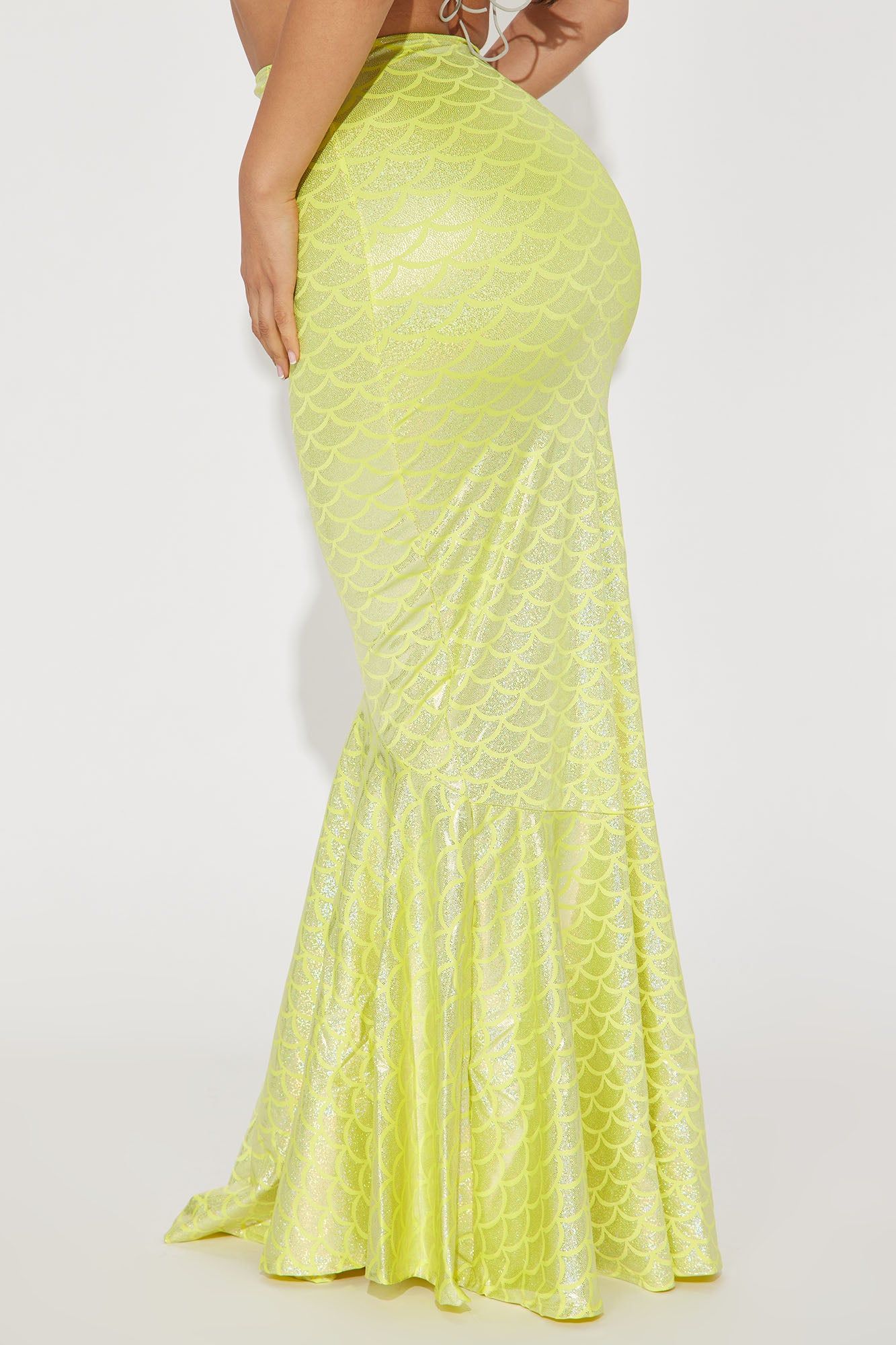 Seductive Mermaid Skirt Costume Starter - Neon Yellow sold by Fashion Nova product image thumbnail 3