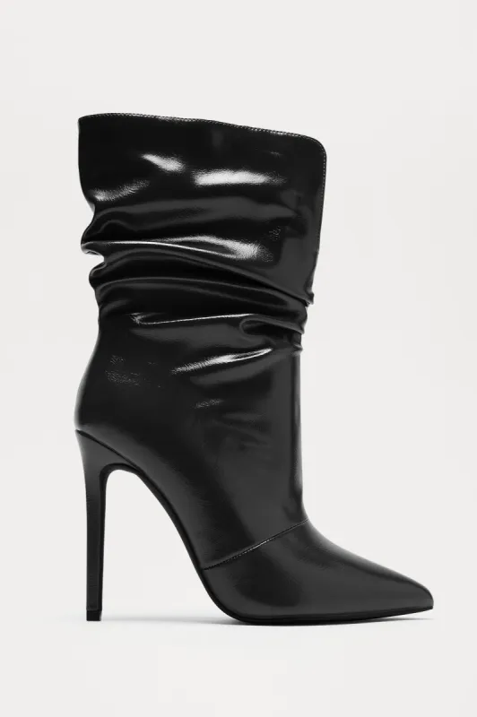 Skye Slouchy Booties - Black sold by Fashion Nova