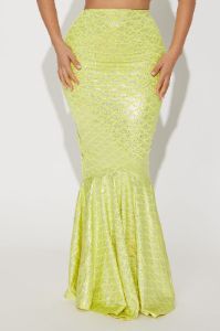 Seductive Mermaid Skirt Costume Starter - Neon Yellow sold by Fashion Nova
