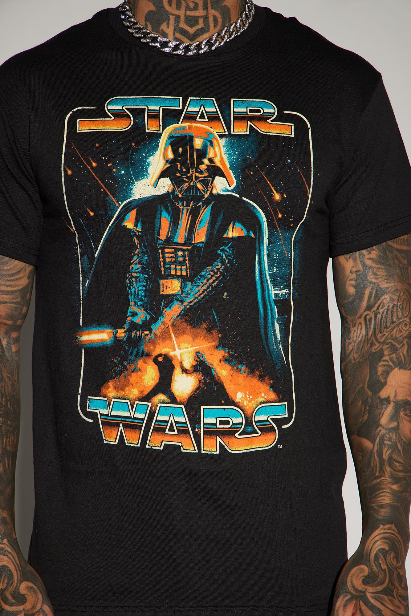 Star Wars Vader Metal Short Sleeve Tee - Black sold by Fashion Nova product image thumbnail 3