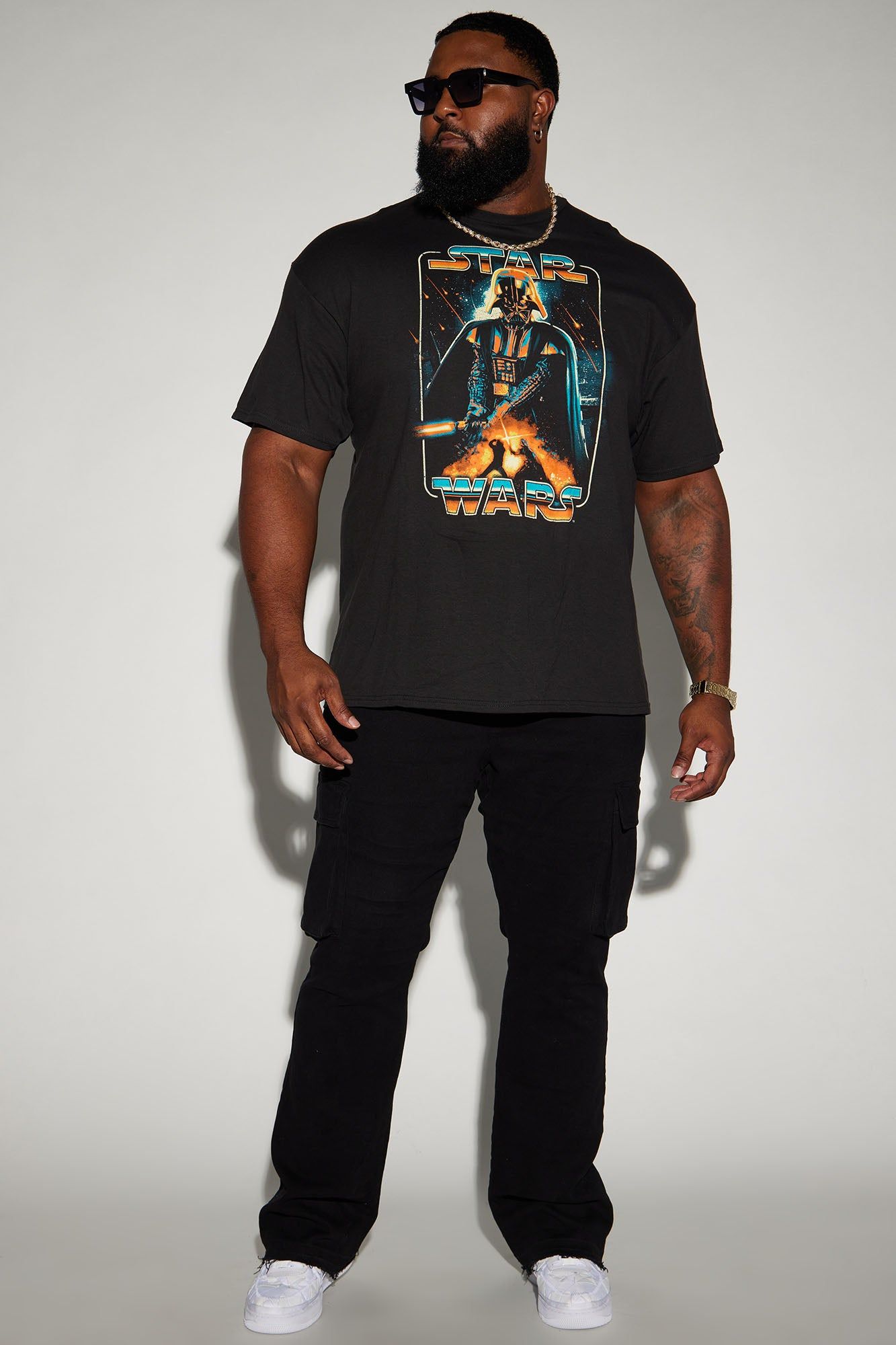 Star Wars Vader Metal Short Sleeve Tee - Black sold by Fashion Nova product image thumbnail 5