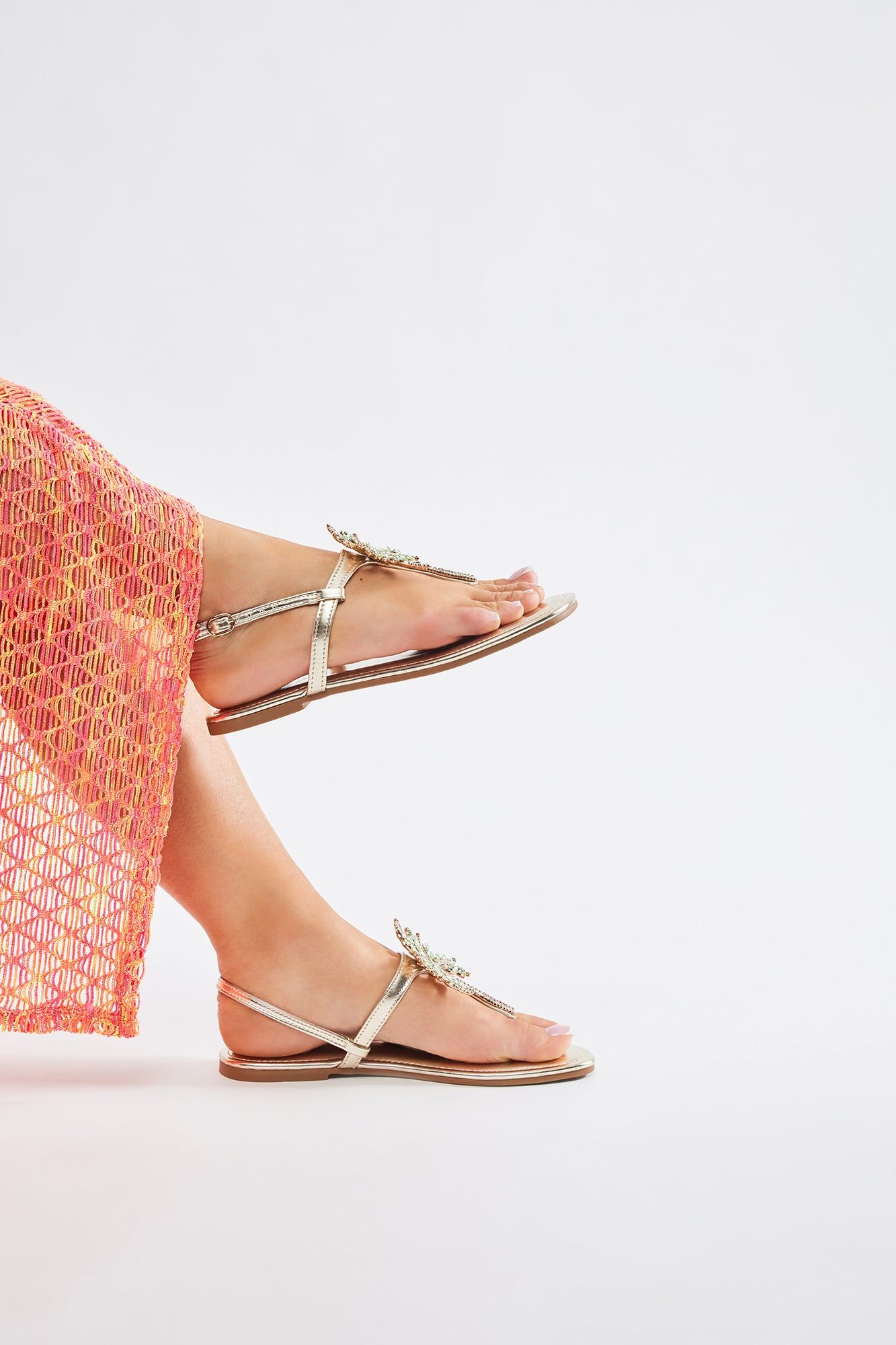 Under The Palm Trees Sandals - Gold sold by Fashion Nova product image thumbnail 5