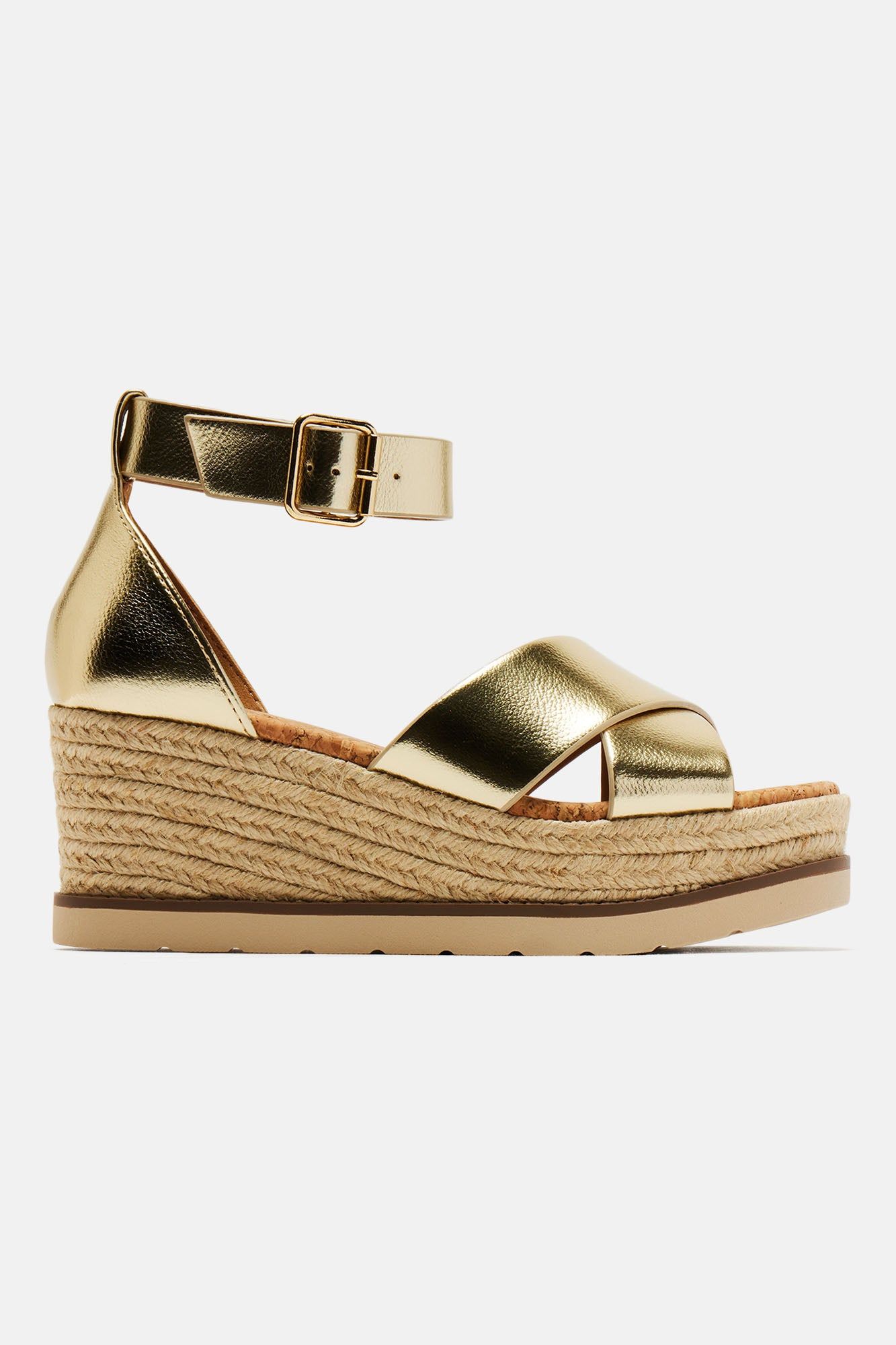 Crossin' Paths Platform Wedges - Gold sold by Fashion Nova product image thumbnail 3