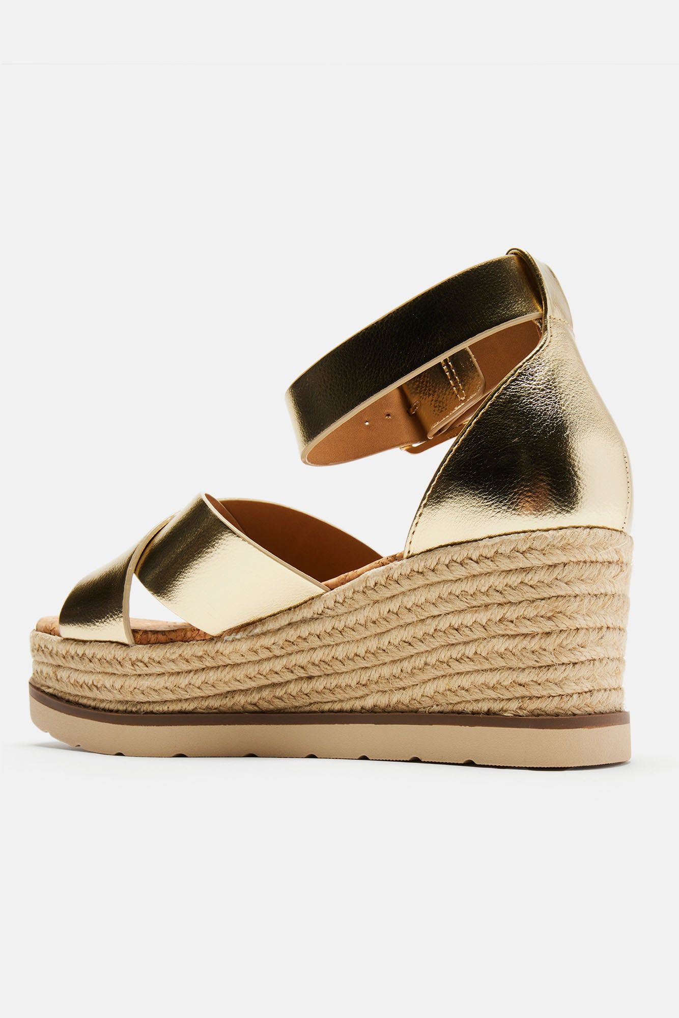Crossin' Paths Platform Wedges - Gold sold by Fashion Nova product image thumbnail 5