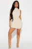 Maddison Snatched Dress - Cream sold by Fashion Nova