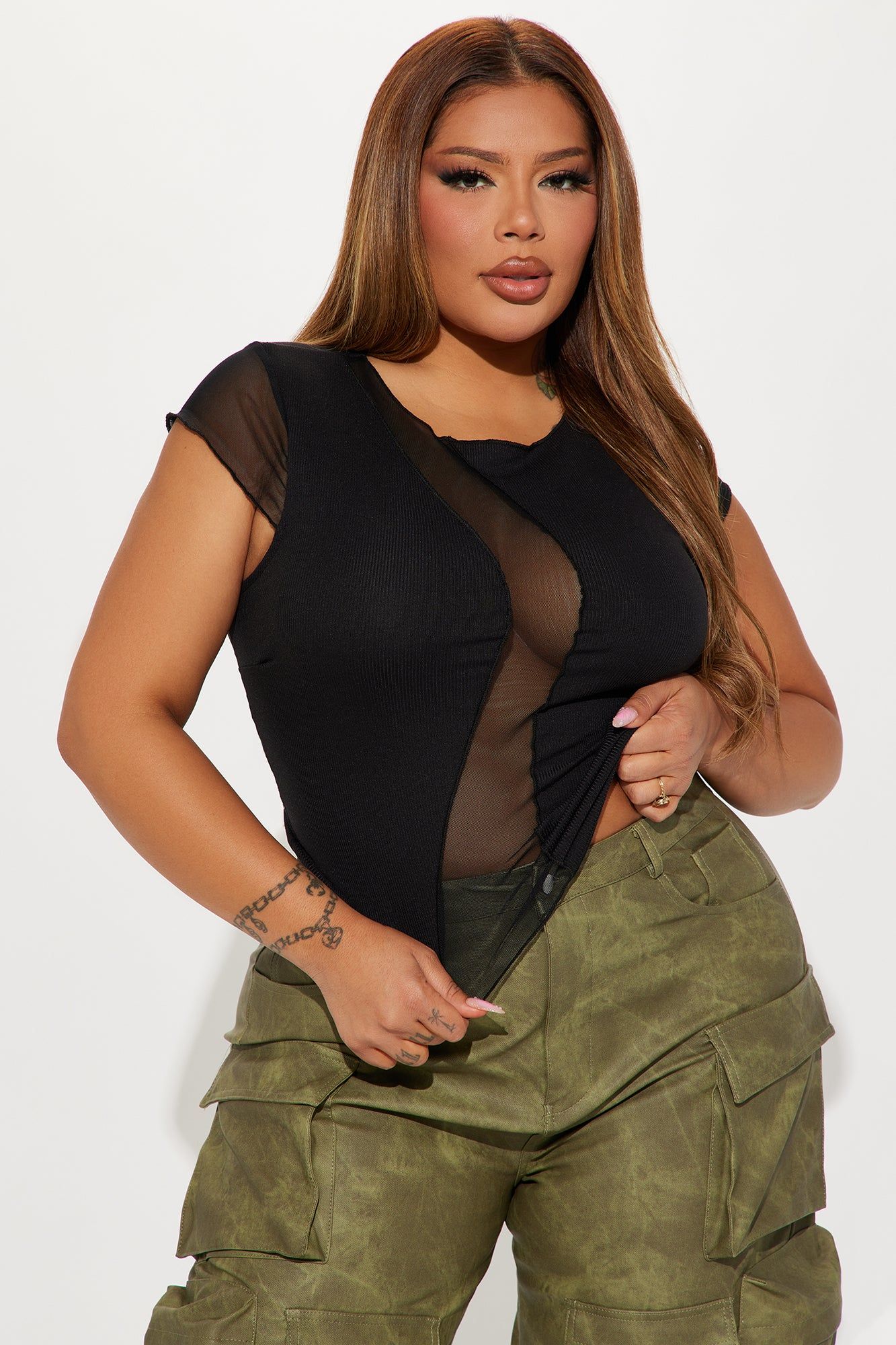 Not My Problem Mesh Top - Black sold by Fashion Nova product image thumbnail 4