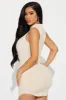 Maddison Snatched Dress - Cream sold by Fashion Nova