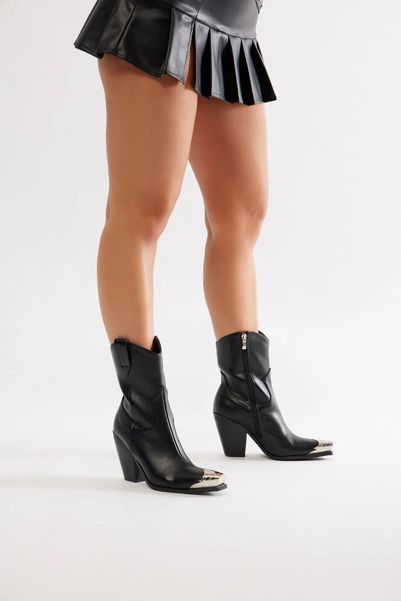 Western Cutie Cowboy Booties - Black sold by Fashion Nova product image thumbnail 2