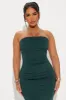 When In Rome Ruched Midi Dress - Hunter sold by Fashion Nova