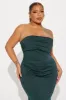 When In Rome Ruched Midi Dress - Hunter sold by Fashion Nova