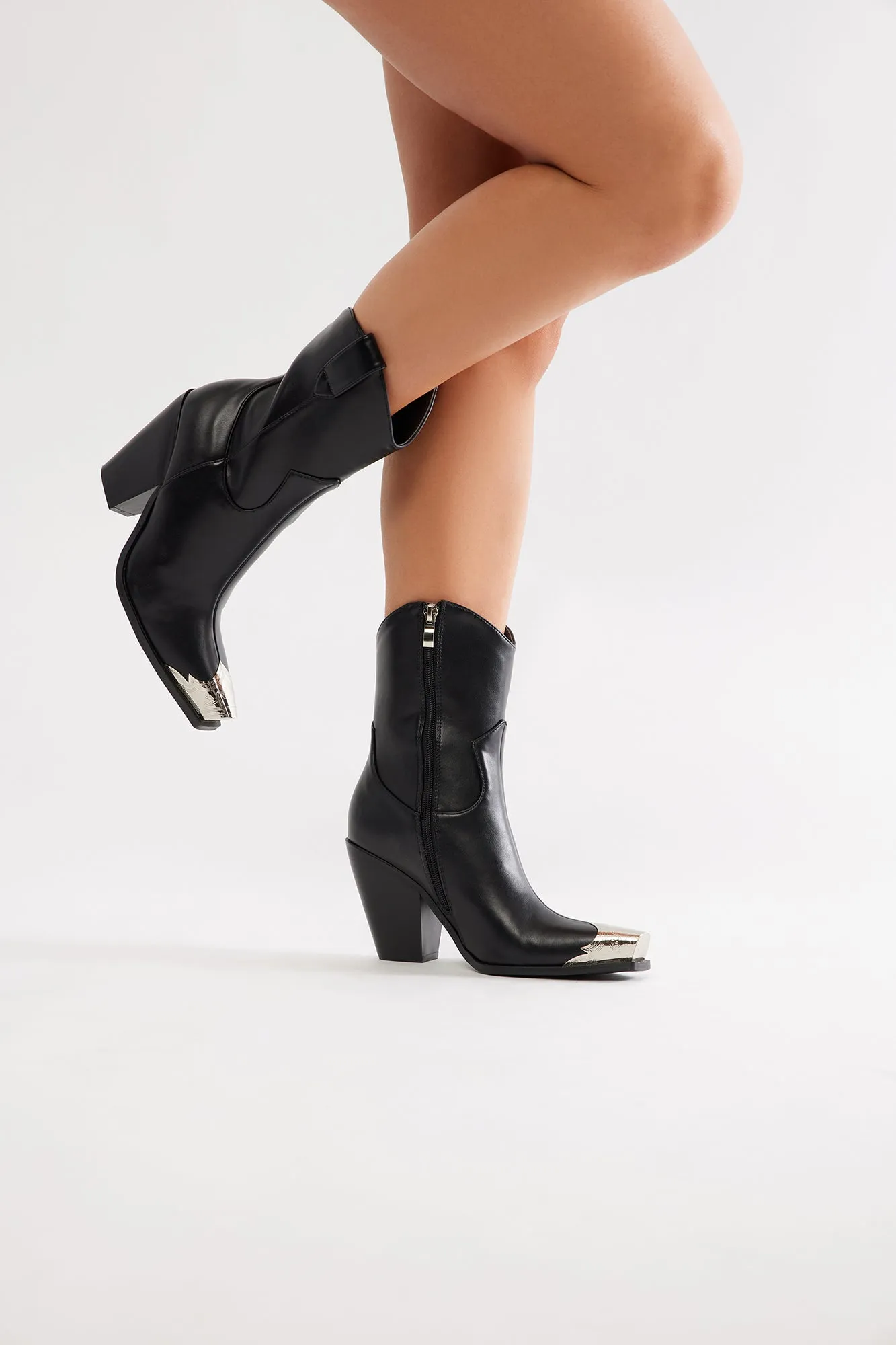 Western Cutie Cowboy Booties - Black sold by Fashion Nova product image thumbnail 4