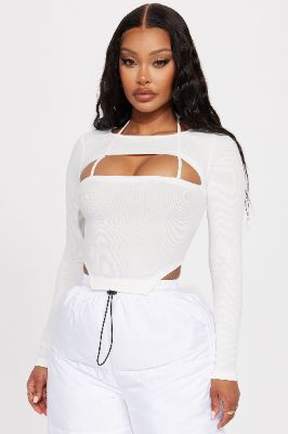 Jordan Cut Out Top - White sold by Fashion Nova