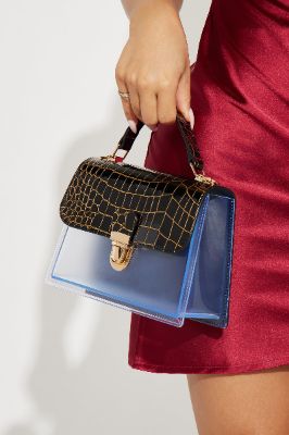 Nothing Better Handbag - Clear/Black sold by Fashion Nova