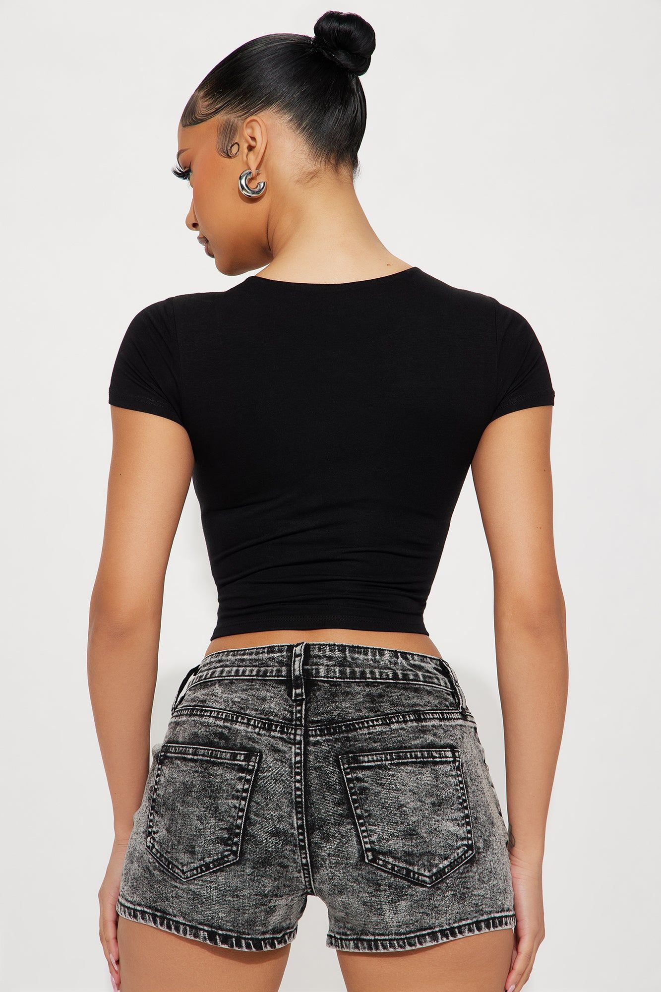 Clara Crew Neck Tee - Black sold by Fashion Nova product image thumbnail 3