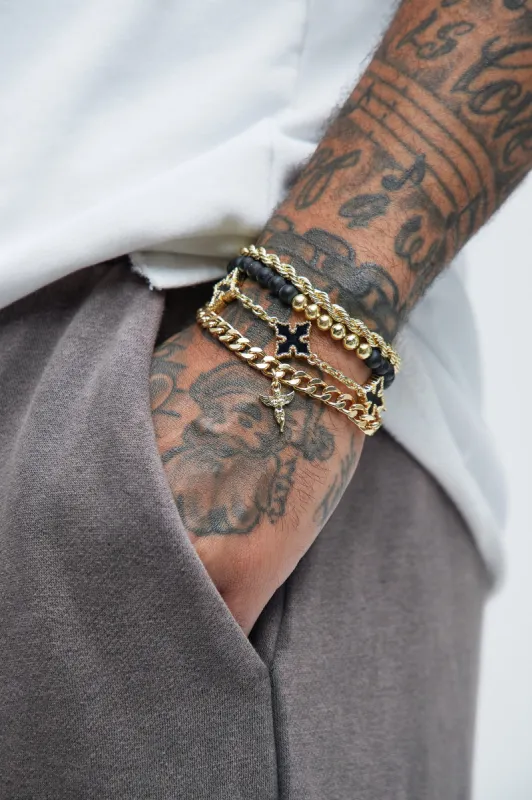 Feelin' Right Bracelet Set - Gold sold by Fashion Nova